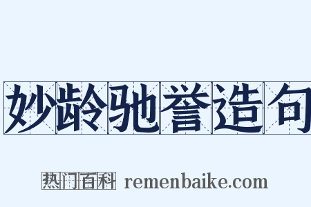 妙龄驰誉造句是什么意思的图片